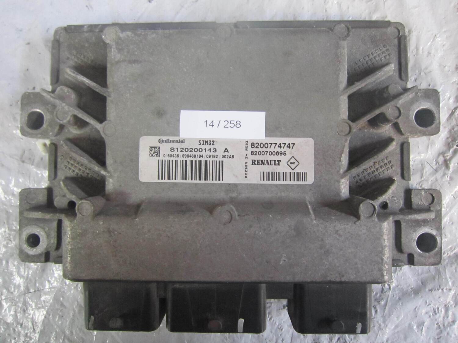 14-258 Centralina Motore Continental S120200113 A S120200113A 8200774747 8200700695 SIM32 RENAULT Benzina TWINGO 1.2
