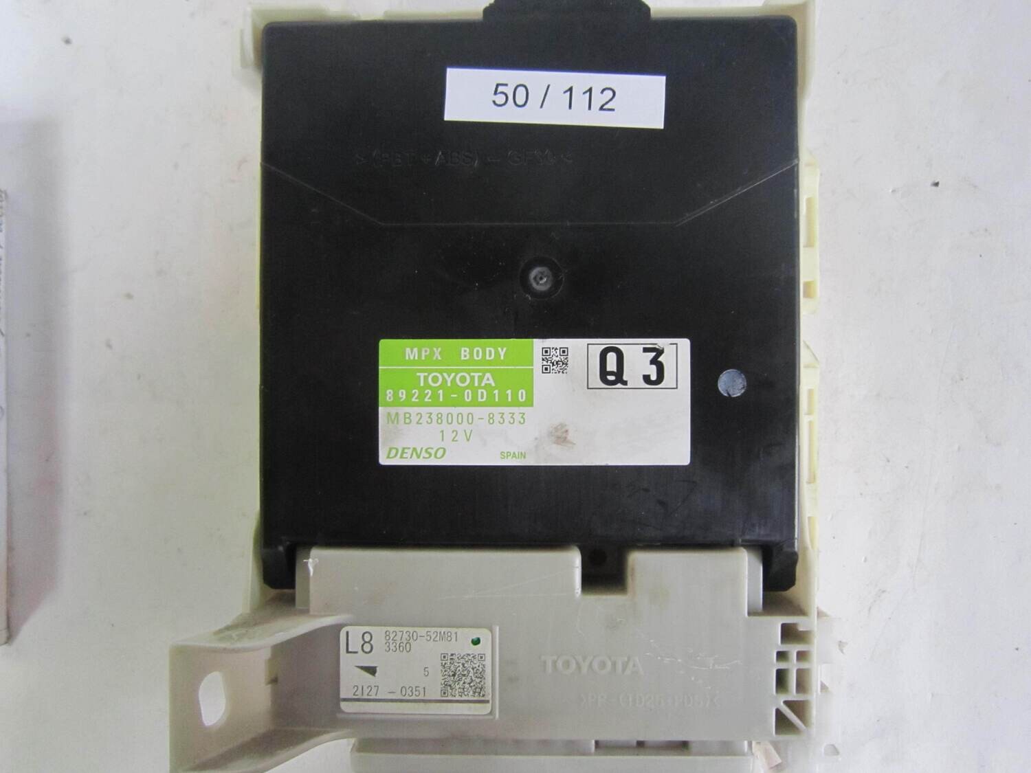 50-112 Body Computer Denso 89221-0D110 892210D110 MB238000-8333 MB2380008333 82730-52M81 TOYOTA Benzina YARIS 1.0