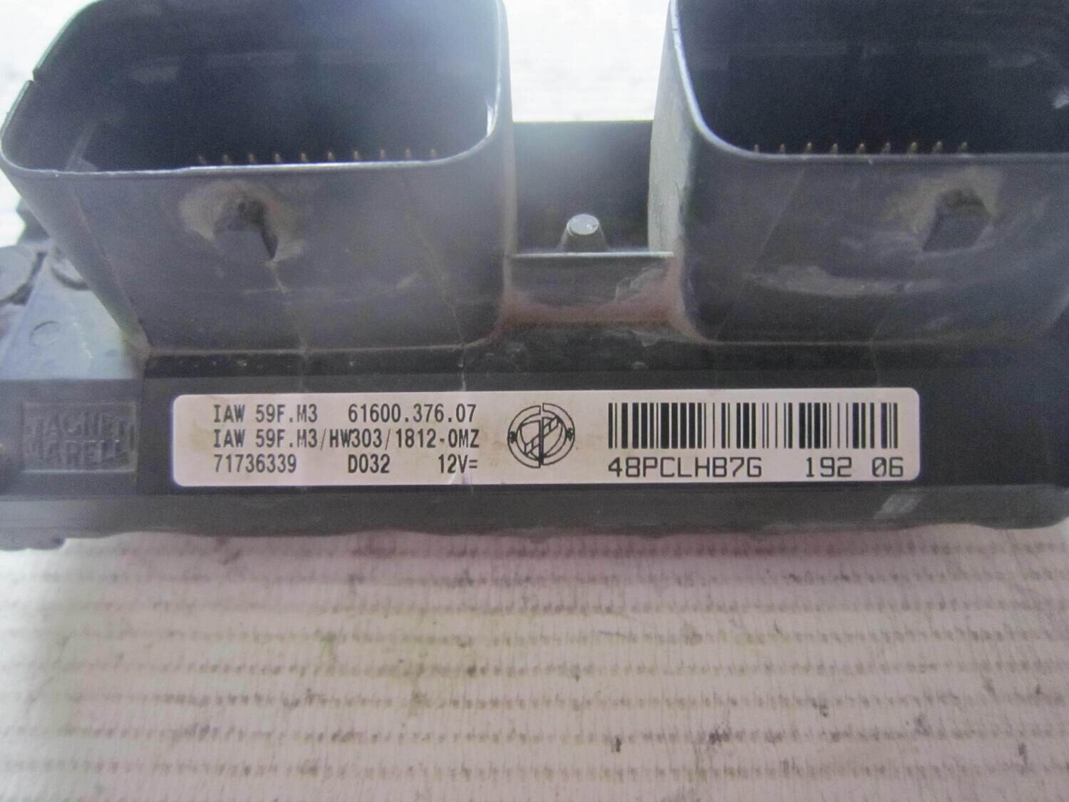 102-49 Centralina Motore Magneti Marelli 71736339 61600.376.07 6160037607 D032 IAW 59F.M3 HW303/1812-OMZ ALFA ROMEO / FIAT / LANCIA Benzina PUNTO 1.2