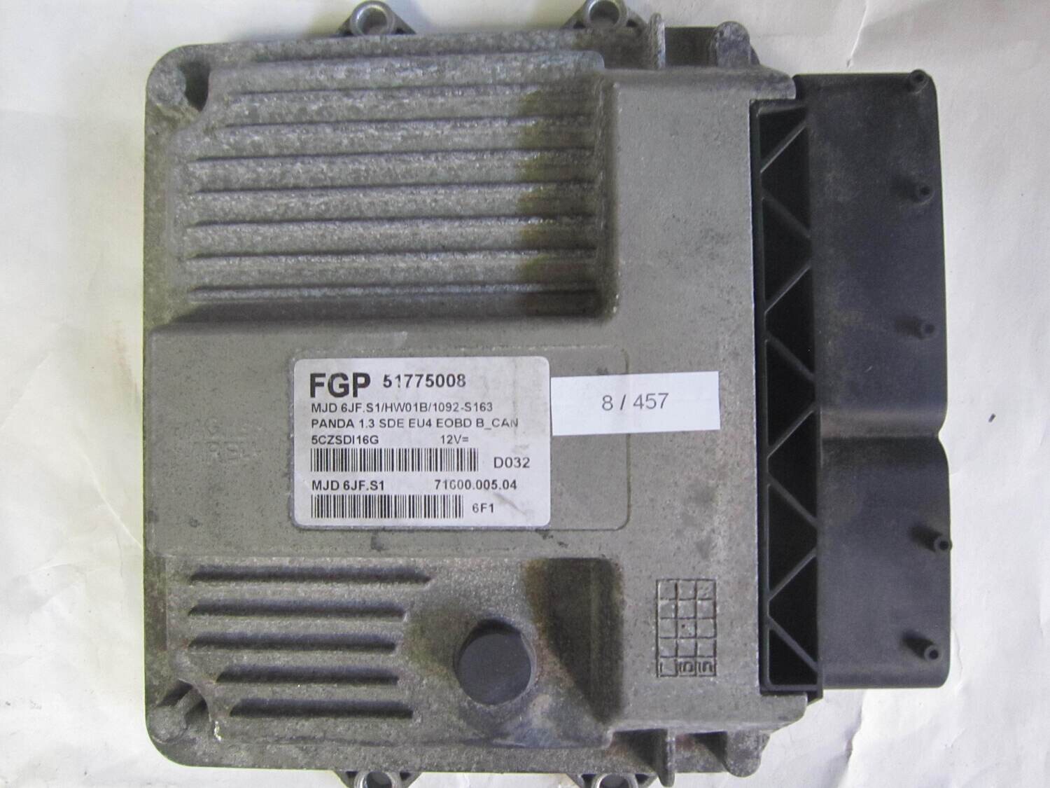 8-457 Centralina Motore Magneti Marelli 51775008 MJD 6JF.S1 MJD6JFS1 71600.005.04 HW01B/1092-S163 ALFA ROMEO / FIAT / LANCIA Diesel PANDA 1.3