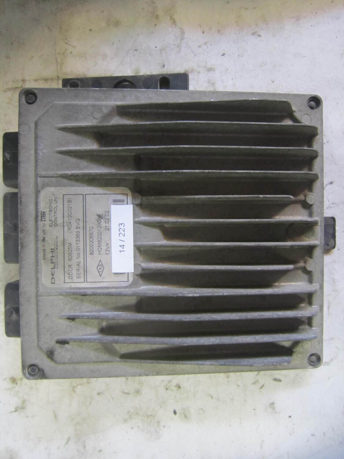 14-223 Centralina Motore Delphi R0410C021B 8200206670 HOM8200129063 DDCR 80925M RENAULT Diesel CLIO 1.5