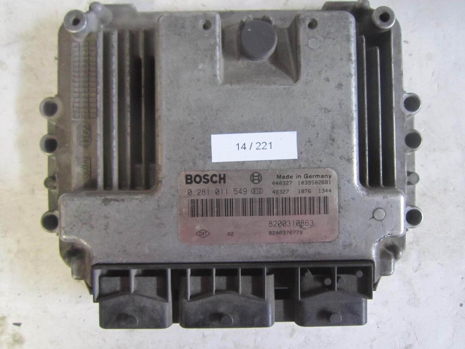 14-221 Centralina Motore Bosch 0 281 011 549 0281011549 8200310863 1039S02681 8200370779 RENAULT Diesel MEGANE SCENIC 1.9