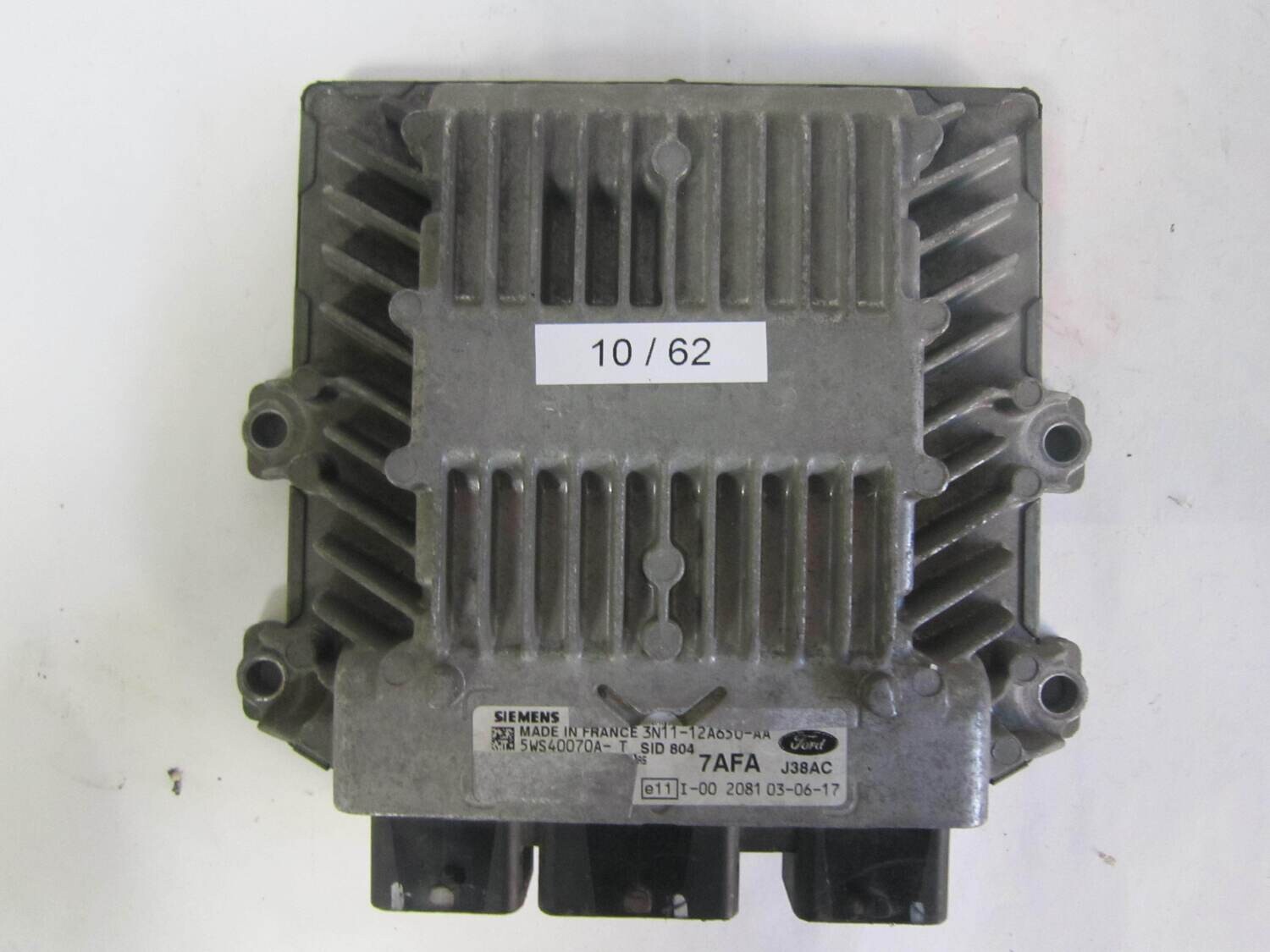 10-62 Centralina Motore Siemens 5WS40070AT 5WS40070A-T 3N11-12A650-AA 3N1112A650AA SID 804 SID804 7AFA J38AC 7AFAJ38AC   FORD  FIESTA FUSION 1.4 TDCI