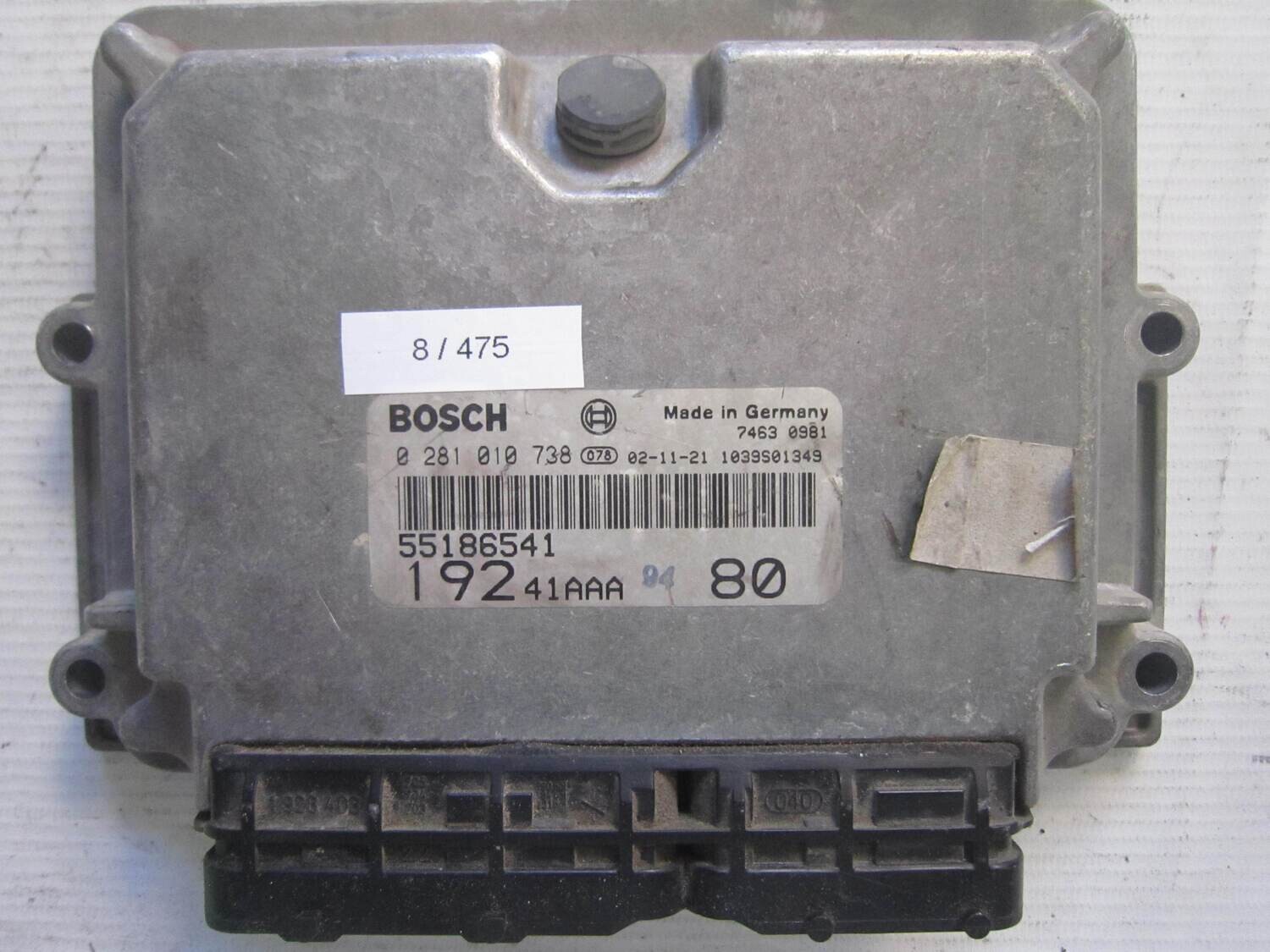 8-475 Centralina Motore Bosch 0 281 010 738 0281010738 55186541 1039S01349 19241AAA 80 ALFA ROMEO / FIAT / LANCIA Benzina STILO