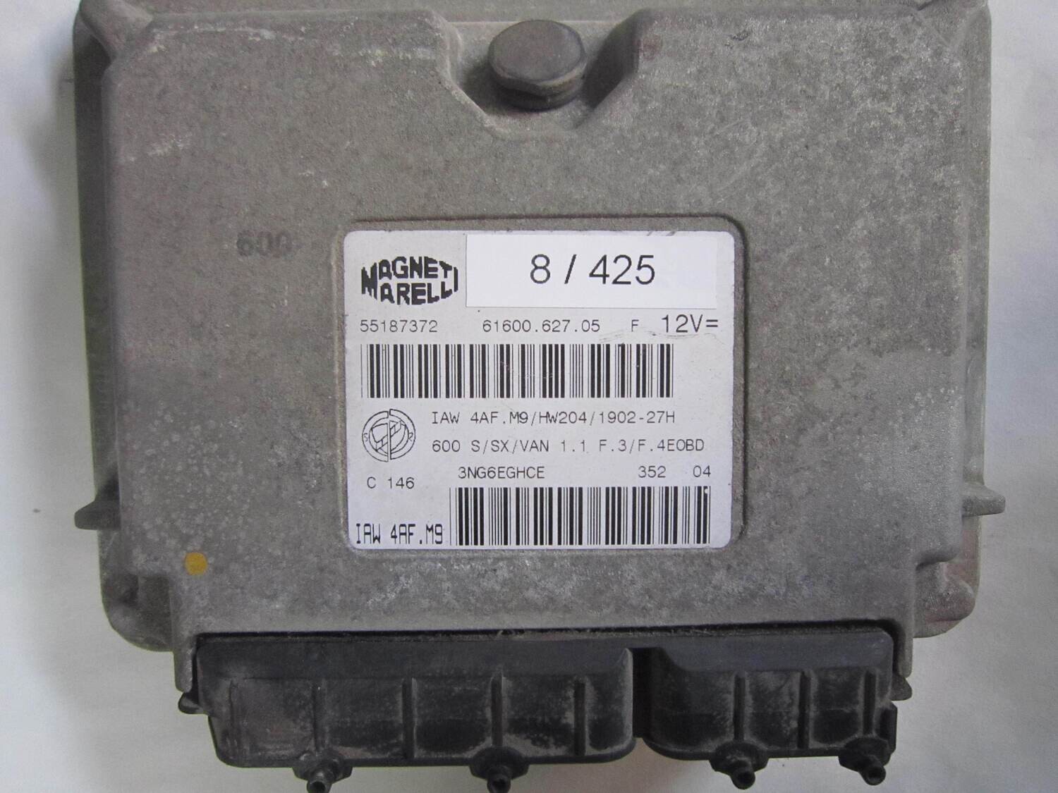 8-425 Centralina Motore Magneti Marelli 55187372 61600.627.05 6160062705 IAW 4AF.M9 HW204/1902-27H ALFA ROMEO / FIAT / LANCIA Benzina 600 1.1