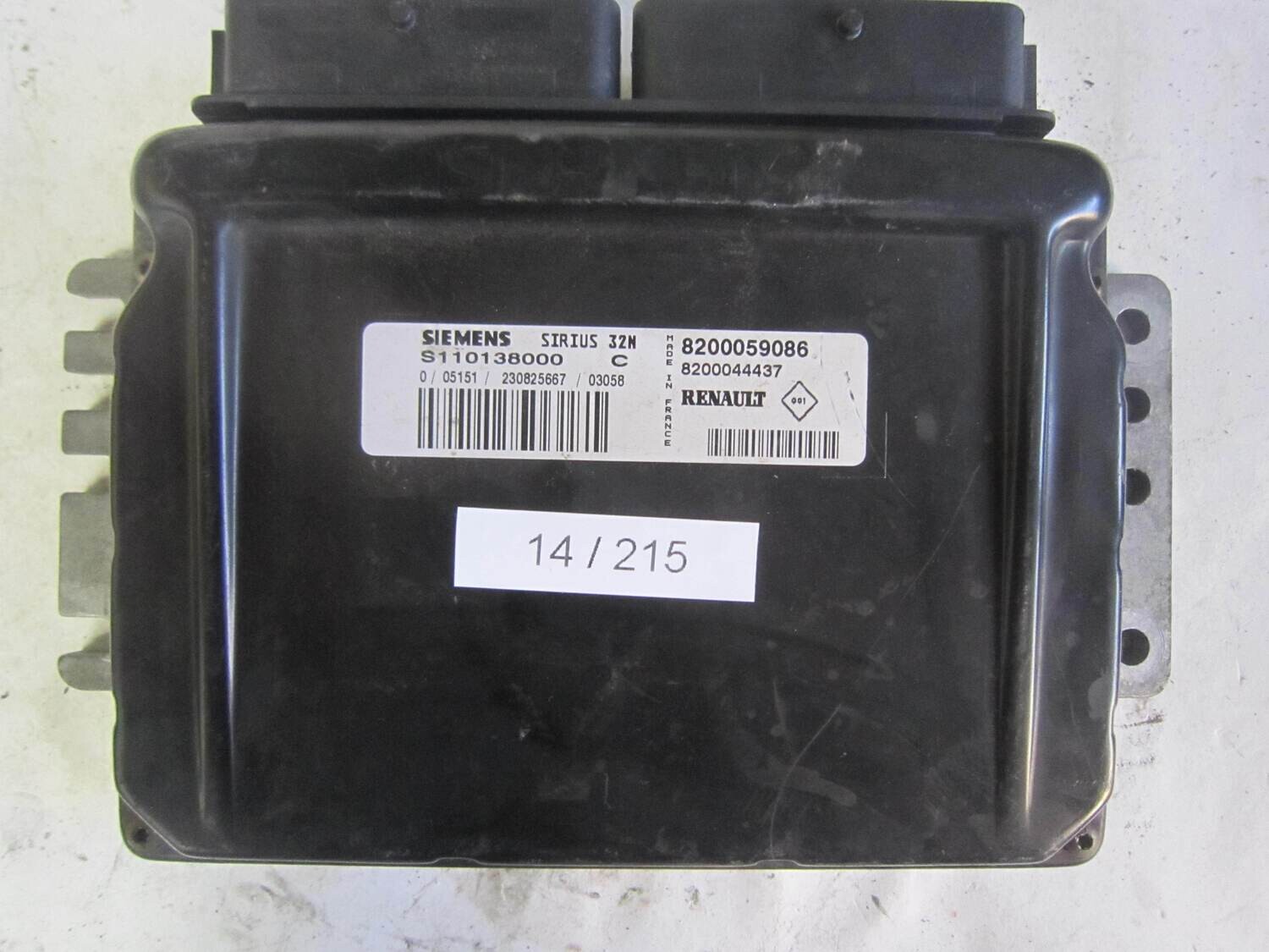 14-215 Centralina Motore Siemens S110138000 C S110138000C 8200059086 8200044437 SIRIUS 32N RENAULT Benzina SCENIC 1.6