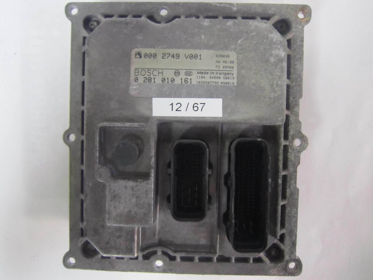 12-67 Centralina Motore Bosch 0281010161 0 281 010 161 000 2749 V001 0002749V001 1039S07792      SMART   0.8 CDI