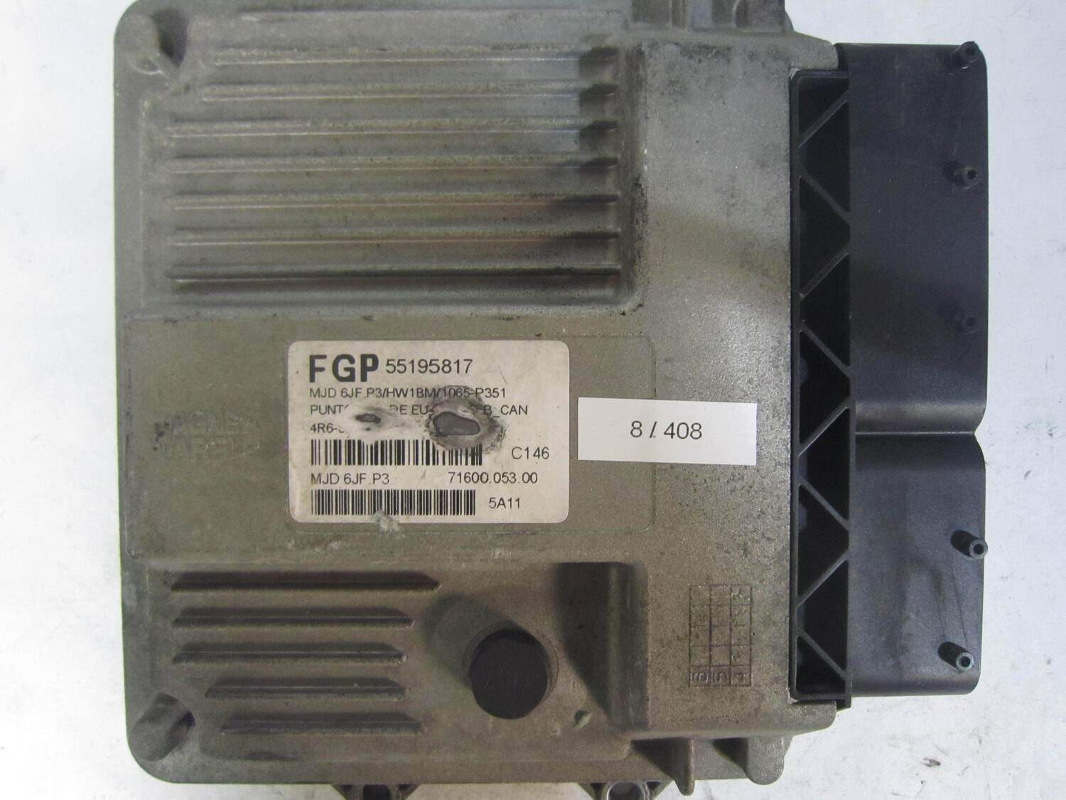 8-408 Centralina Motore Magneti Marelli 55195817 71600.053.00 7160005300 MJD 6JF.P3 HW1BM/1065-P351 ALFA ROMEO / FIAT / LANCIA Diesel PUNTO 1.3