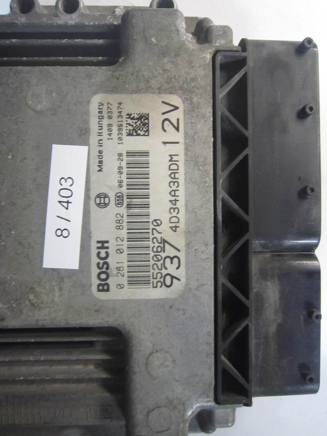 8-403 Centralina Motore Bosch 0 281 012 882 0281012882 55206270 1039S13474 937 4D34A3ADM ALFA ROMEO / FIAT / LANCIA Diesel 147 1.9