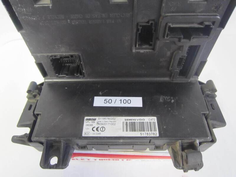 50-100 Body Computer Siemens S118578020J 51783782   ALFA ROMEO / FIAT / LANCIA Benzina PANDA 1.2