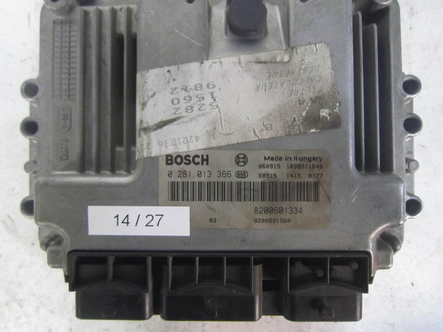14-27 Centralina Motore Bosch 0 281 013 366 0281013366 8200601334 1039S11646 8200631560 RENAULT Diesel SCENIC 1.9