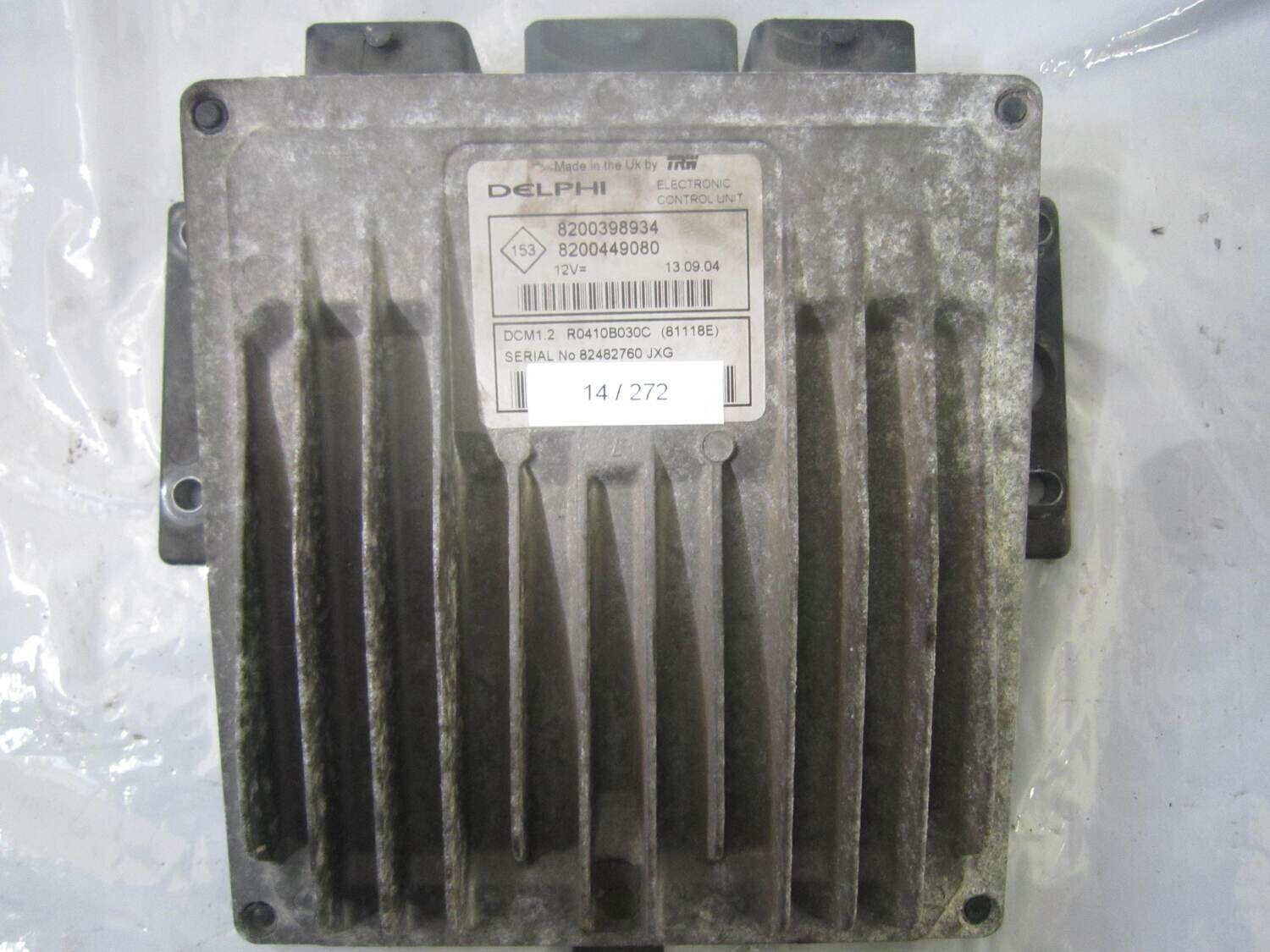 14-272 Centralina Motore Delphi R0410B030C 8200398934 8200449080 81118E RENAULT Diesel MODUS 1.5