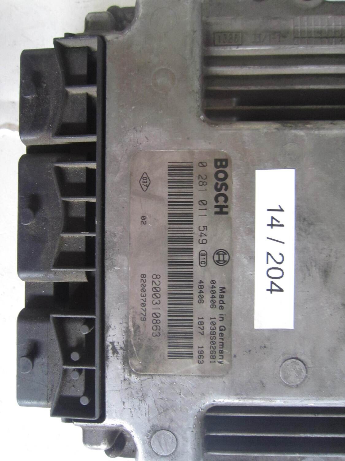 14-204 Centralina Motore Bosch 0 281 011 549 0281011549 8200310863 1039S02681 8200370779 RENAULT Diesel MEGANE SCENIC 1.9
