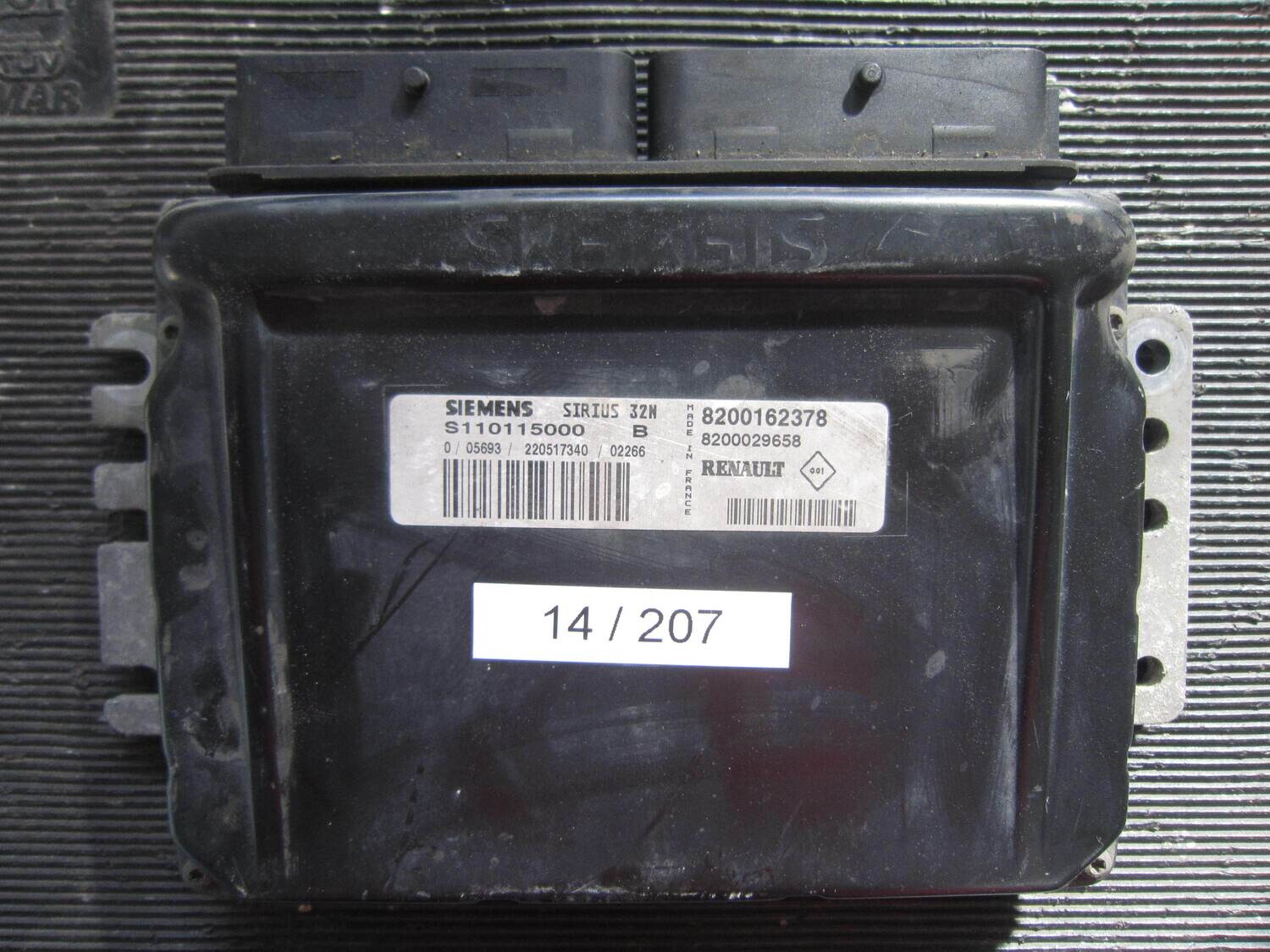 14-207 Centralina Motore Siemens S110115000 B S110115000B 8200162378 8200029658 SIRIUS 32N RENAULT Benzina CLIO 1.2