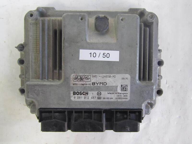 10-50 Centralina Motore Bosch 0281012487 0 281 012 487 8M51-12A650-MD 8M5112A650MD 8YMD      FORD  Focus 1.6 TDCI