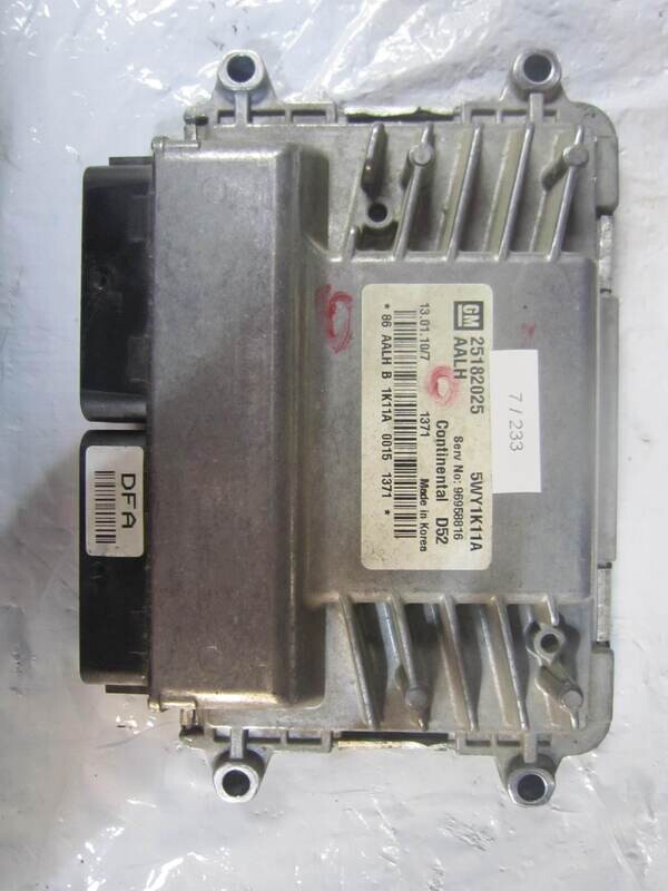 7-233 Centralina Motore Continental 25182025 5WY1K11A AALH 96958816 CHEVROLET Benzina SPARK