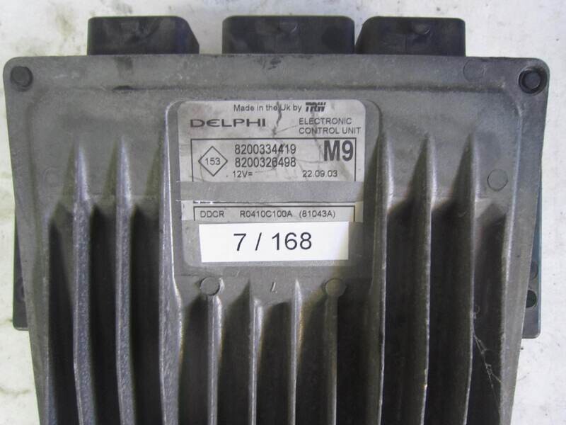 7-168 centralina motore delphi r0410c100a 8200334419 8200326498 m9  nissan micra