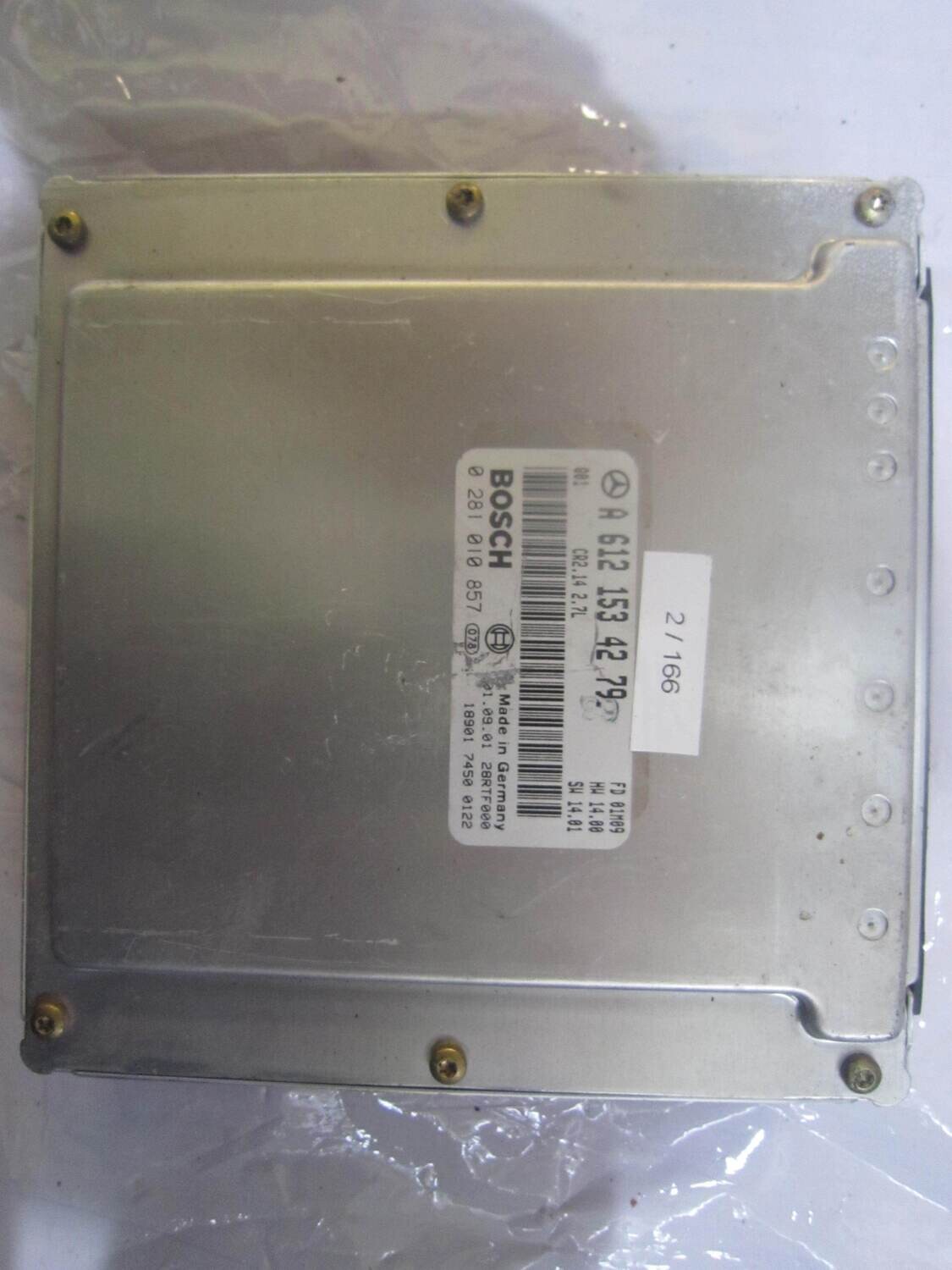 2-166 Centralina Motore Bosch 0 281 010 857 0281010857 A 612 153 42 79 A6121534279 28RTF000 CR2.14 2.7L Mercedes Diesel CLASSE  C