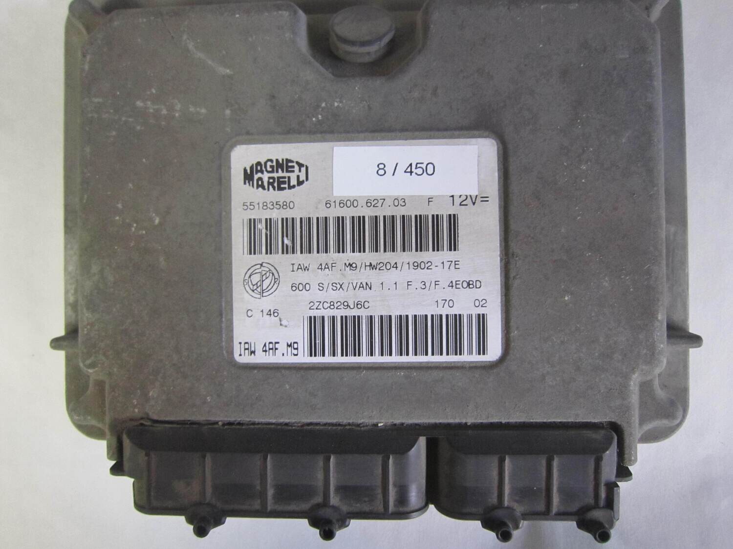 8-450 Centralina Motore Magneti Marelli 55183580 61600.627.03 6160062703 IAW 4AF.M9 ALFA ROMEO / FIAT / LANCIA Benzina 600 1.1