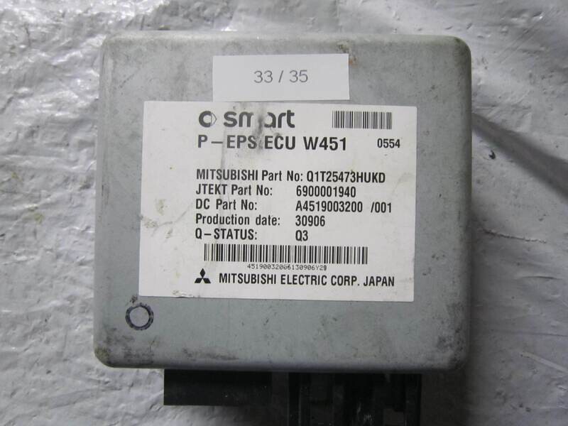 33-35 Centralina Servosterzo / Angolo Sterzata Mitsubishi EPS ECU W451 EPSECUW451 6900001940 Q1T25471M1UKD A4519003200 / 001 SMART FORTWO 451 1.0