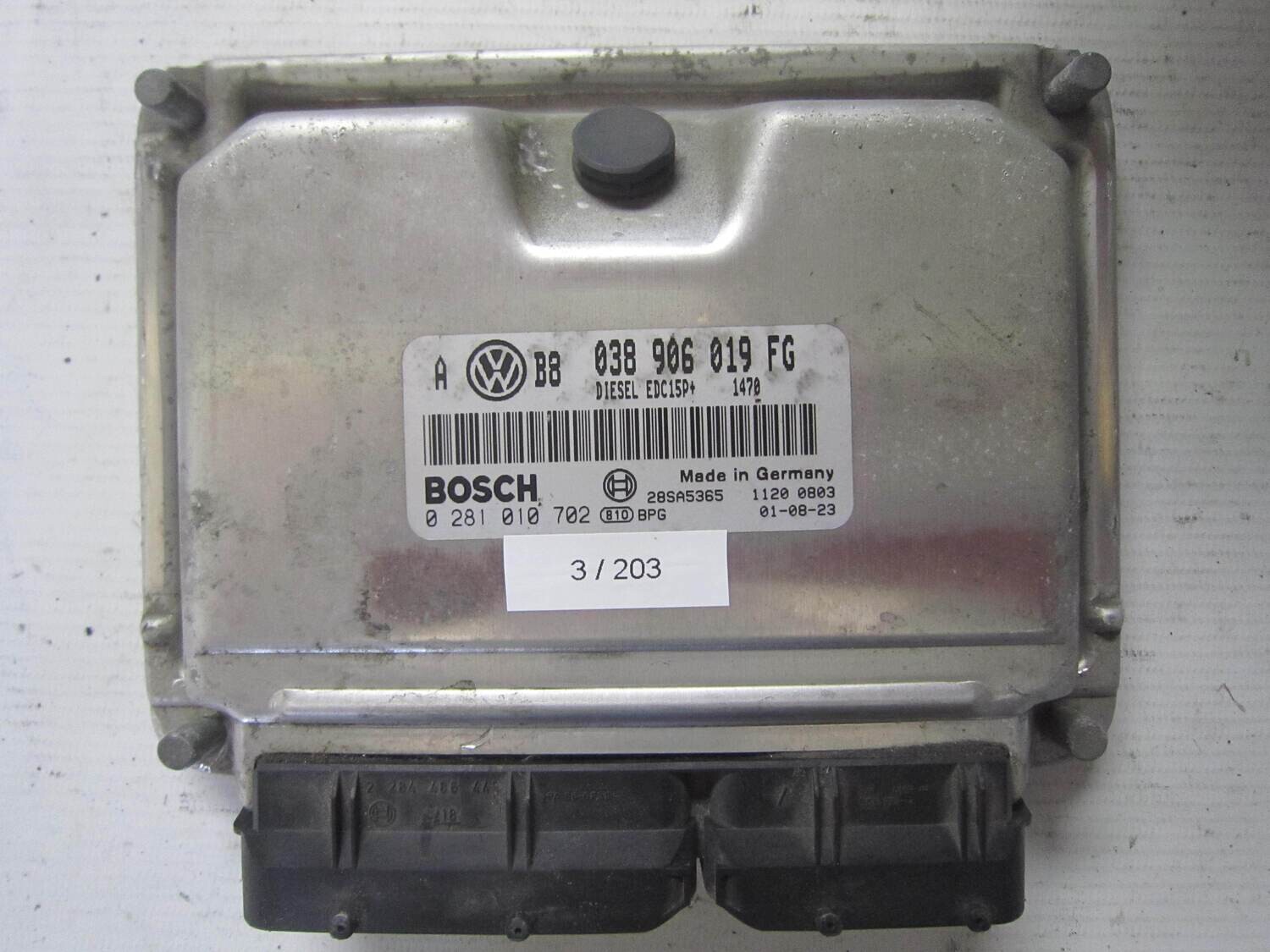3-203 Centralina Motore Bosch 0 281 010 702 0281010702 038 906 019 FG 038906019FG 28SA5365 EDC15P VOLKSWAGEN Diesel GOLF BORA 1.9