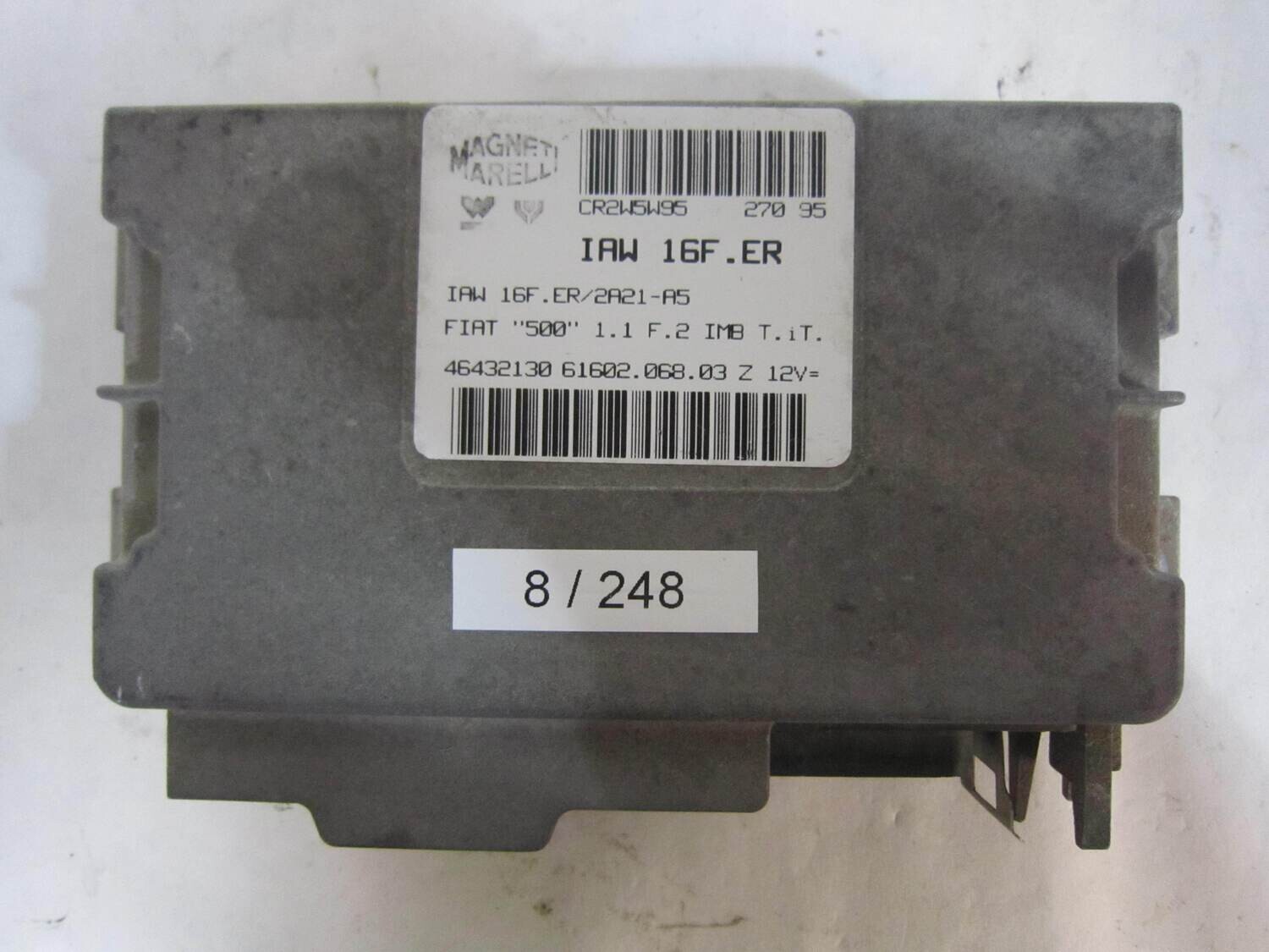 8-248 Centralina Motore Magneti Marelli IAW16FER IAW 16F.ER 46432130  61602.068.03 6160206803     ALFA ROMEO / FIAT / LANCIA  500 1.1