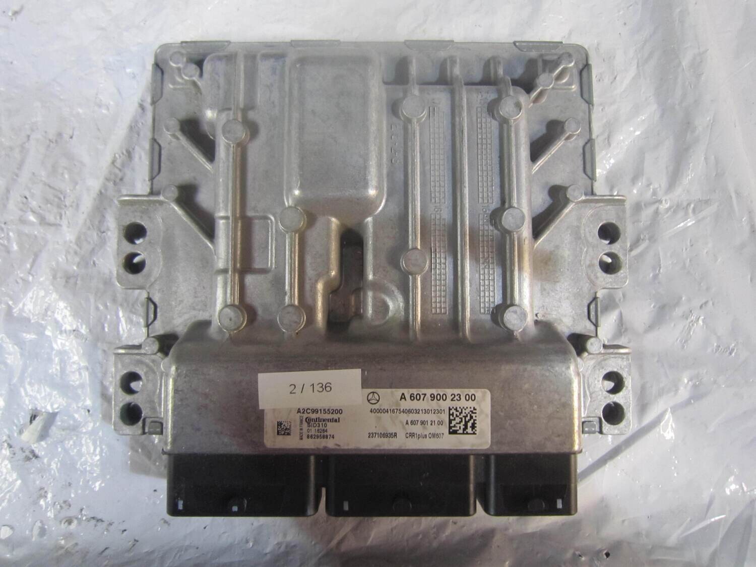2-136 Centralina Motore Continental A 607 900 23 00 A6079002300 A2C99155200 A2C90934100 SID 310 CRR1PLUSOM607 MERCEDES BENZ VARIE