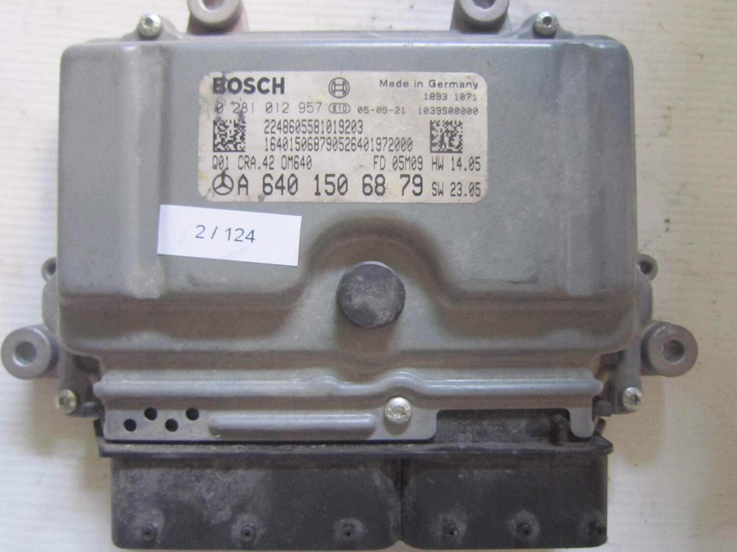2-124 Centralina Motore Bosch 0 281 012 957 0281012957 A 640 150 68 79 A6401506879 1039S00000 Q01 CRA.42 OM640 HW 14.05   SW 23.05 MERCEDES BENZ Diesel CLASSE  B