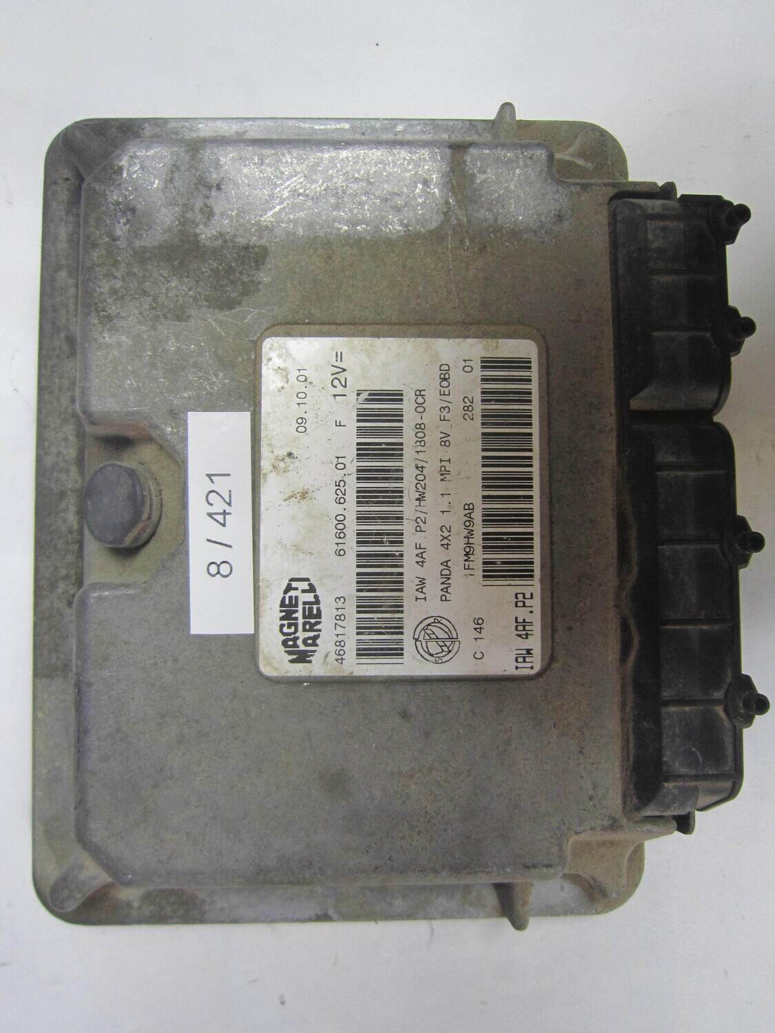 8-421 Centralina Motore Magneti Marelli 46817813 61600.625.01 6160062501 IAW 4AF.P2 HW204/1808-OCR ALFA ROMEO / FIAT / LANCIA Benzina PANDA 1.1