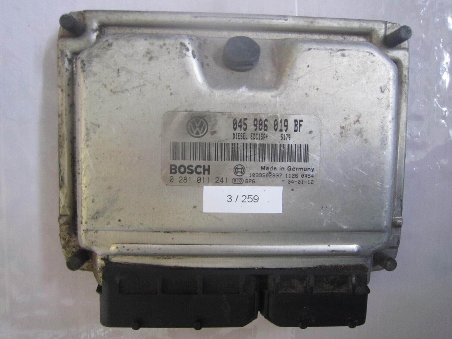 3-259 Centralina Motore Bosch 0 281 011 241 0281011241 045 906 019 BF 045906019BF 1039S02897 EDC15P VOLKSWAGEN Diesel POLO 1.4