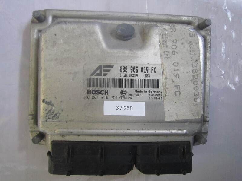 3-258 Centralina Motore Bosch 0 281 010 751 0281010751 038 906 019 FC 038906019FC 28SA5322 EDC15P+ SEAT Diesel VARIE