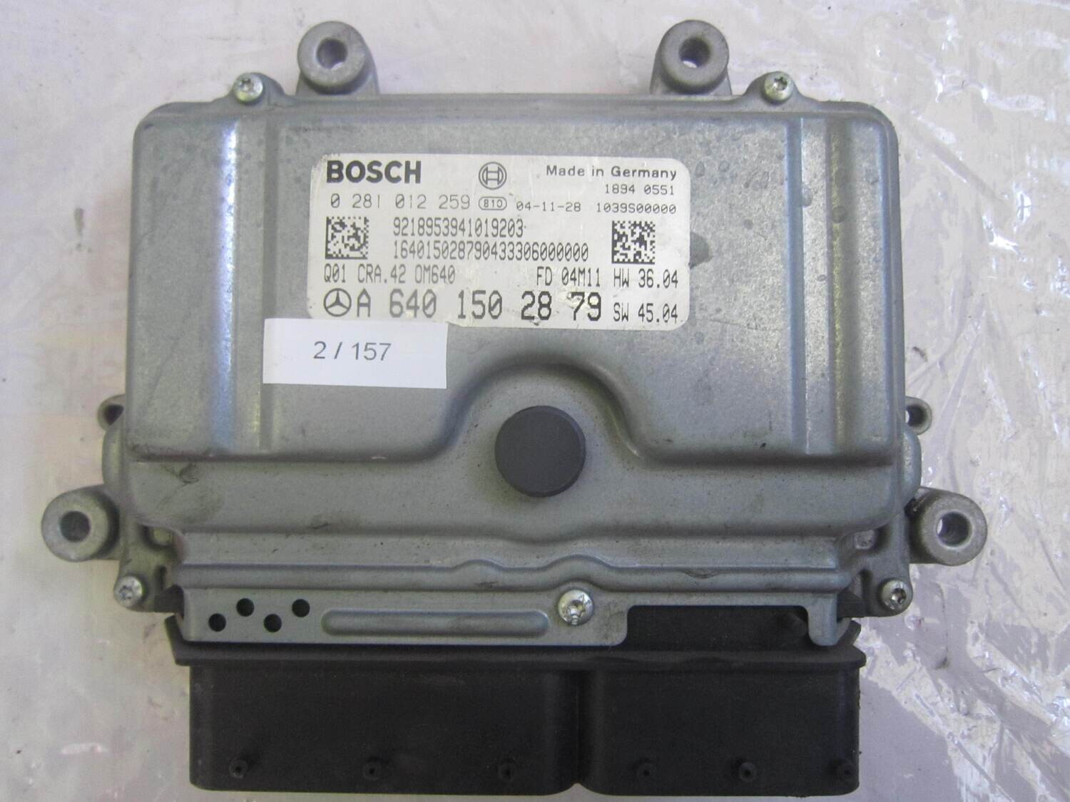 2-157 Centralina Motore Bosch 0 281 012 259 0281012259 A 640 150 28 79 A6401502879 1039S00000 CRA.42 OM640 FD 05M02 HW 36.04  SW 45.04 Mercedes Diesel CLASSE A A 180 1.8