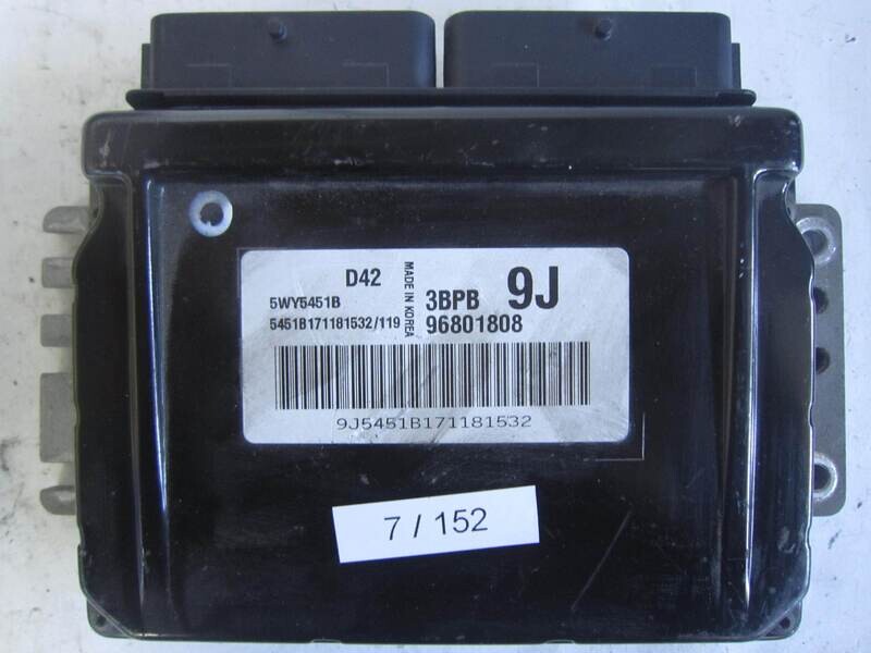 7-152 Centralina Motore Chevrolet  5WY5451A 96801808  1BPB 9J 1BPB9J     CHEVROLET  MATIZ 1.0