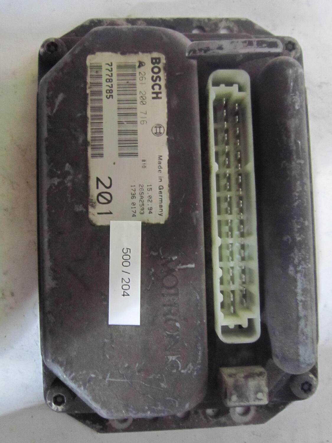 500-204 Centralina Motore Bosch 0 261 200 716 0261200716 7778785 26SA2593 ALFA ROMEO / FIAT / LANCIA Benzina VARIE