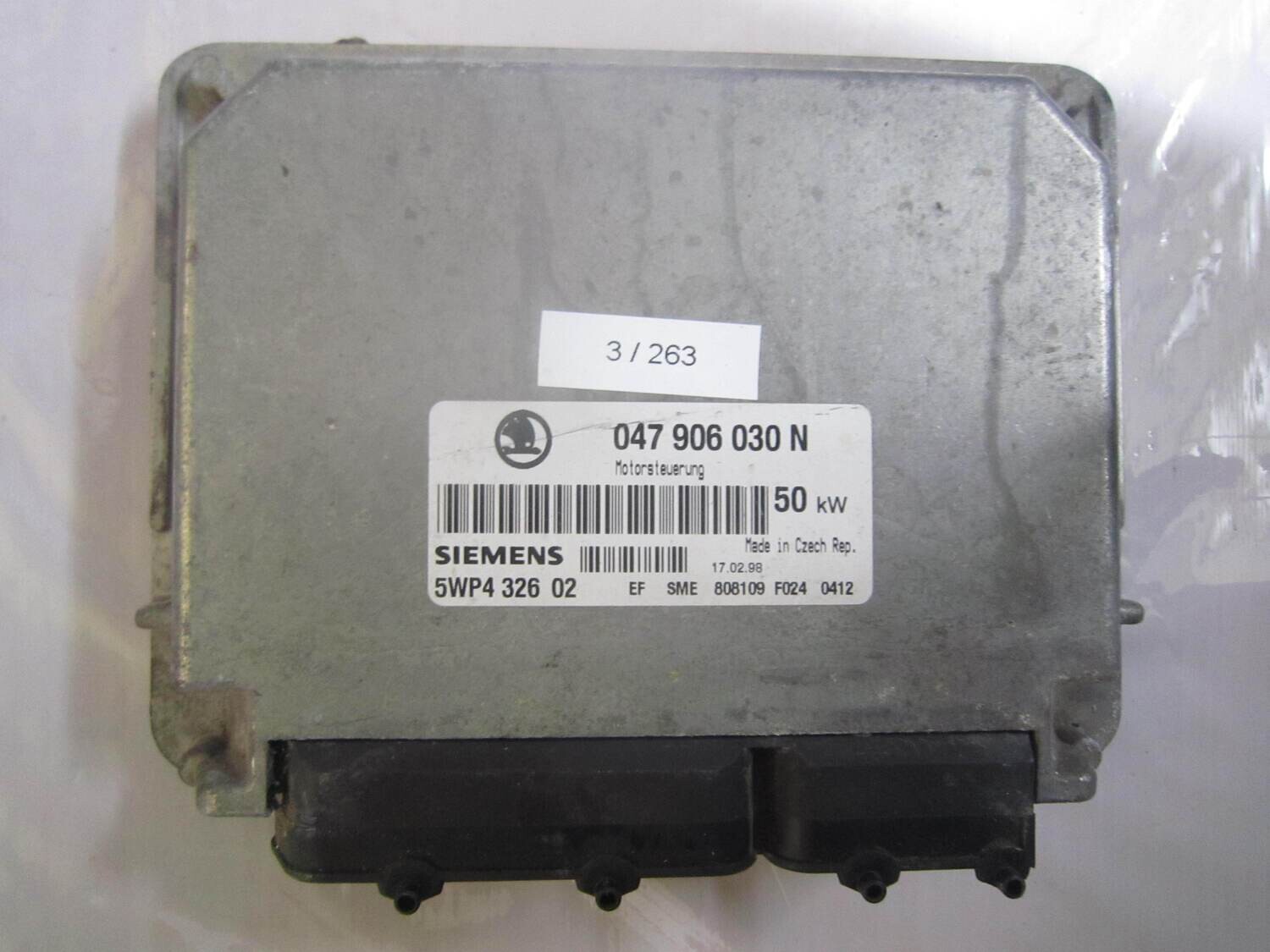 3-263 Centralina Motore Siemens 5WP4 326 02 5WP432602 047 906 030 N 047906030N SKODA Benzina FELICIA