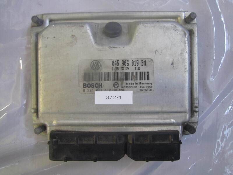 3-271 Centralina Motore Bosch 0 281 011 412 0281011412 045 906 019 BM 045906019BM 1039S02900 EDC15P+ SKODA Diesel VARIE