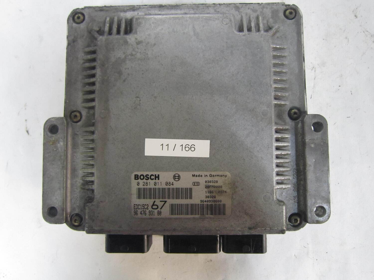 11-166 Centralina Motore Bosch 0281011084 0 281 011 084 9647693180  28FM0000  9640938680  EDC15C2  CITROEN / PEUGEOT  XSARA PICASSO 2.0 HDI