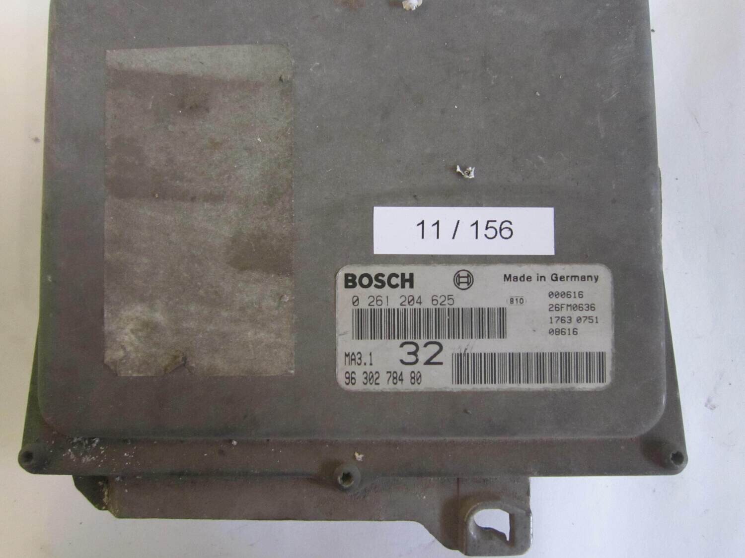 11-156 Centralina Motore Bosch 0 261 204 625 0261204625 96 302 784 80 9630278480 26FM0636 MA3.1 CITROEN / PEUGEOT Benzina 106 SAXO 1.0