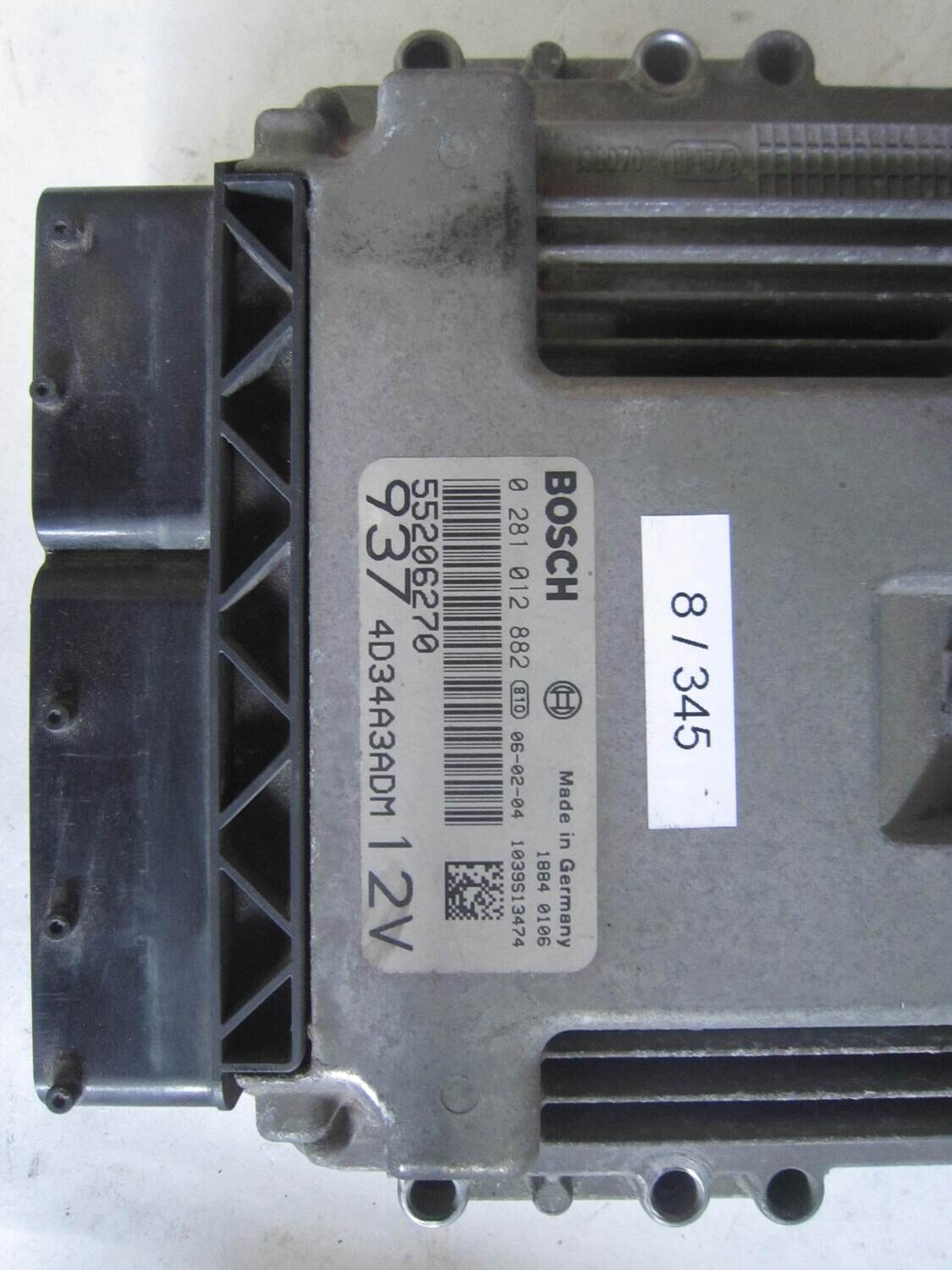 8-345 Centralina Motore Bosch 0 281 012 882 0281012882 55206270 1039S13474 937 4D34A3ADM 12V  ALFA ROMEO Diesel 147
