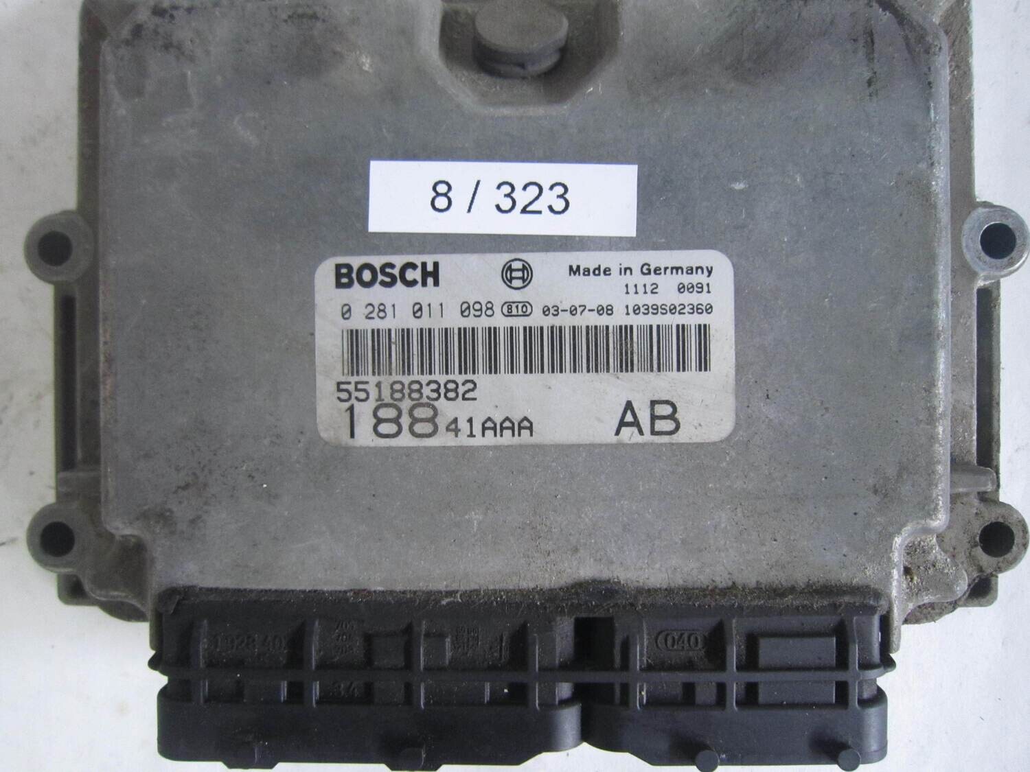 8-323 centralina motore bosch 0281011098 0 281 011 098 55188382  1039s02360  18841aaa ab alfa romeo / fiat / lancia diesel punto   1.3