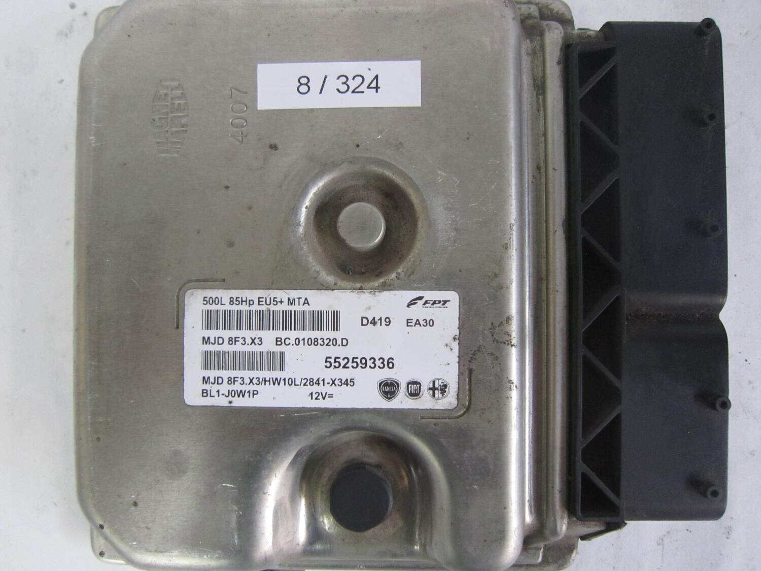8-324 centralina motore magneti marelli  55259336 bc.0108320.d bc0108320d mjd 8f3.x3 mjd8f3x3 hw10l/2841-x345 hw10l2841x345   alfa romeo / fiat / lancia 500