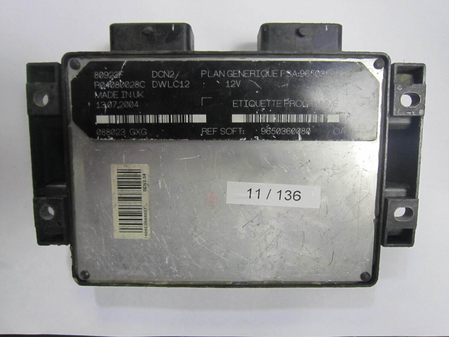 11-136 Centralina Motore Lucas 80923F 9650359580 DCN2 R04080028C CITROEN / PEUGEOT Diesel 206 PARTNER BERLINGO' 1.9