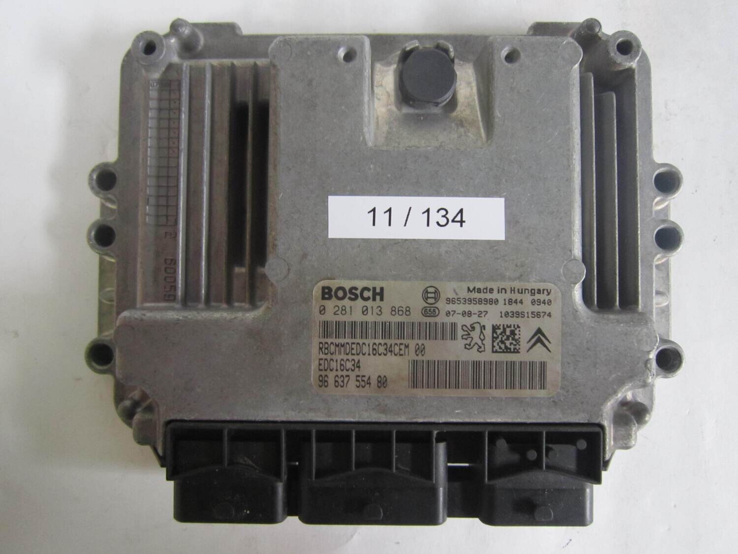 11-134 Centralina Motore Bosch 0281013868 0 281 013 868 96 637 554 80 9663755480 1039S15674      CITROEN / PEUGEOT  207 1.6 HDI