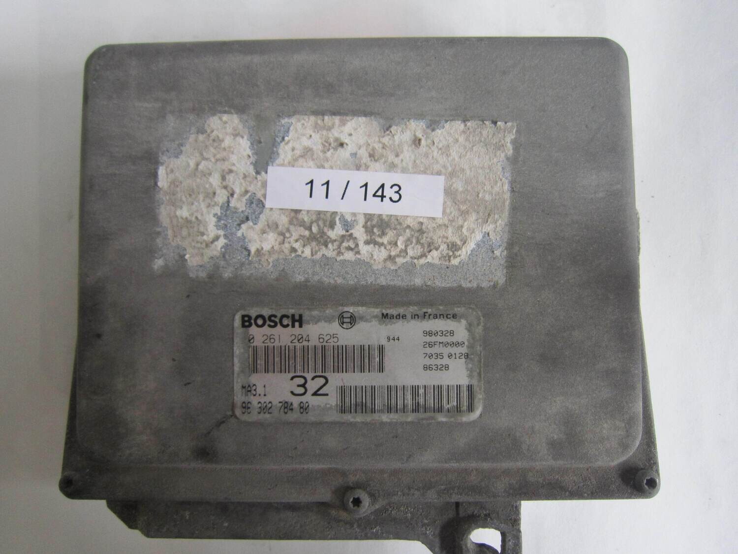 11-143 Centralina Motore Bosch 0261204625 0 261 204 625 96 302 784 80 9630278480 26FM0000      CITROEN / PEUGEOT  106 / 206  / SAXO 1.0 8V