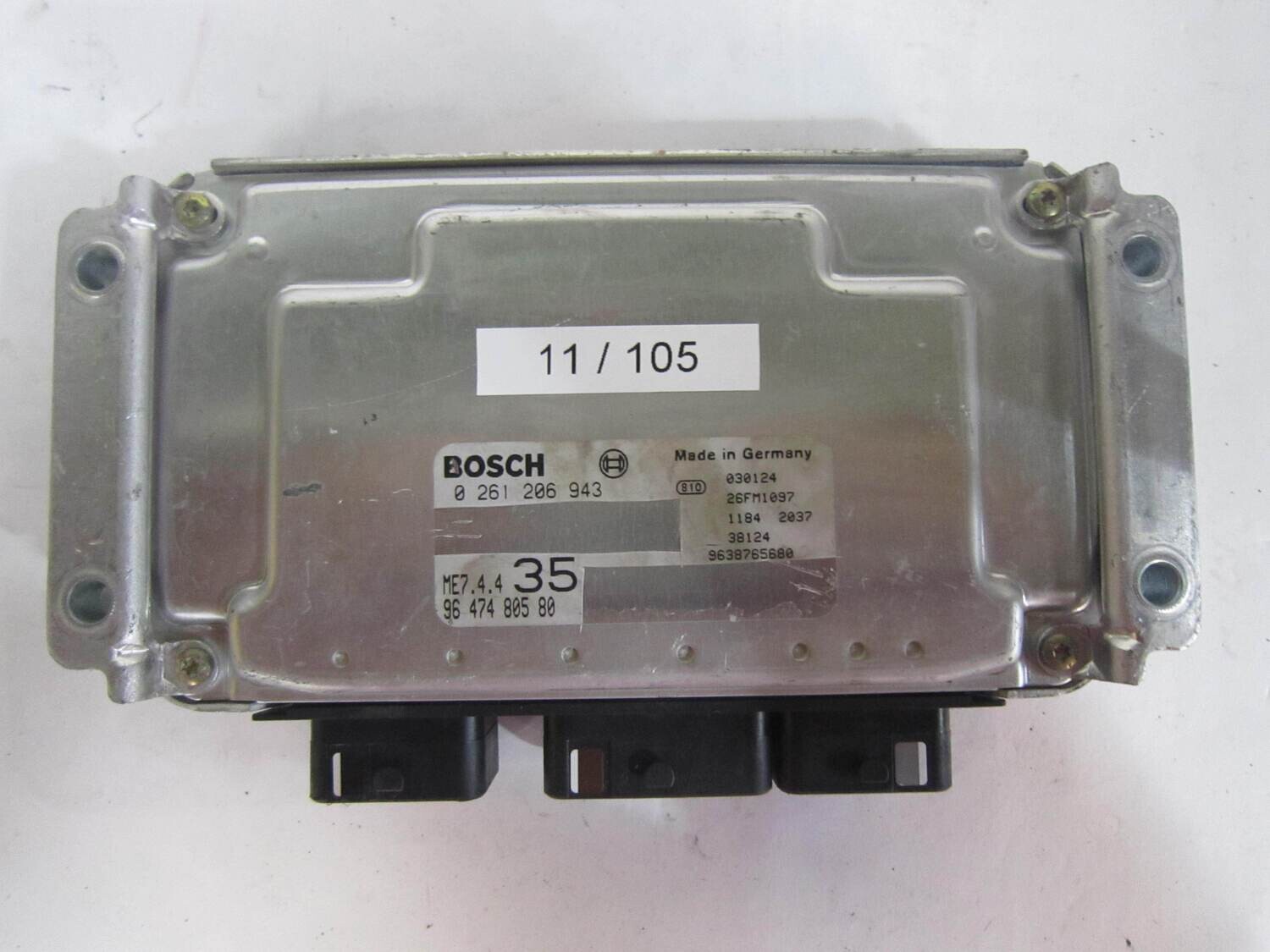11-105 Centralina Motore Bosch 0261206943 0 261 206 943 96 474 805 80 9647480580 26FM1097  ME7.4.4 35 ME74435   CITROEN / PEUGEOT  307 1.6 16V