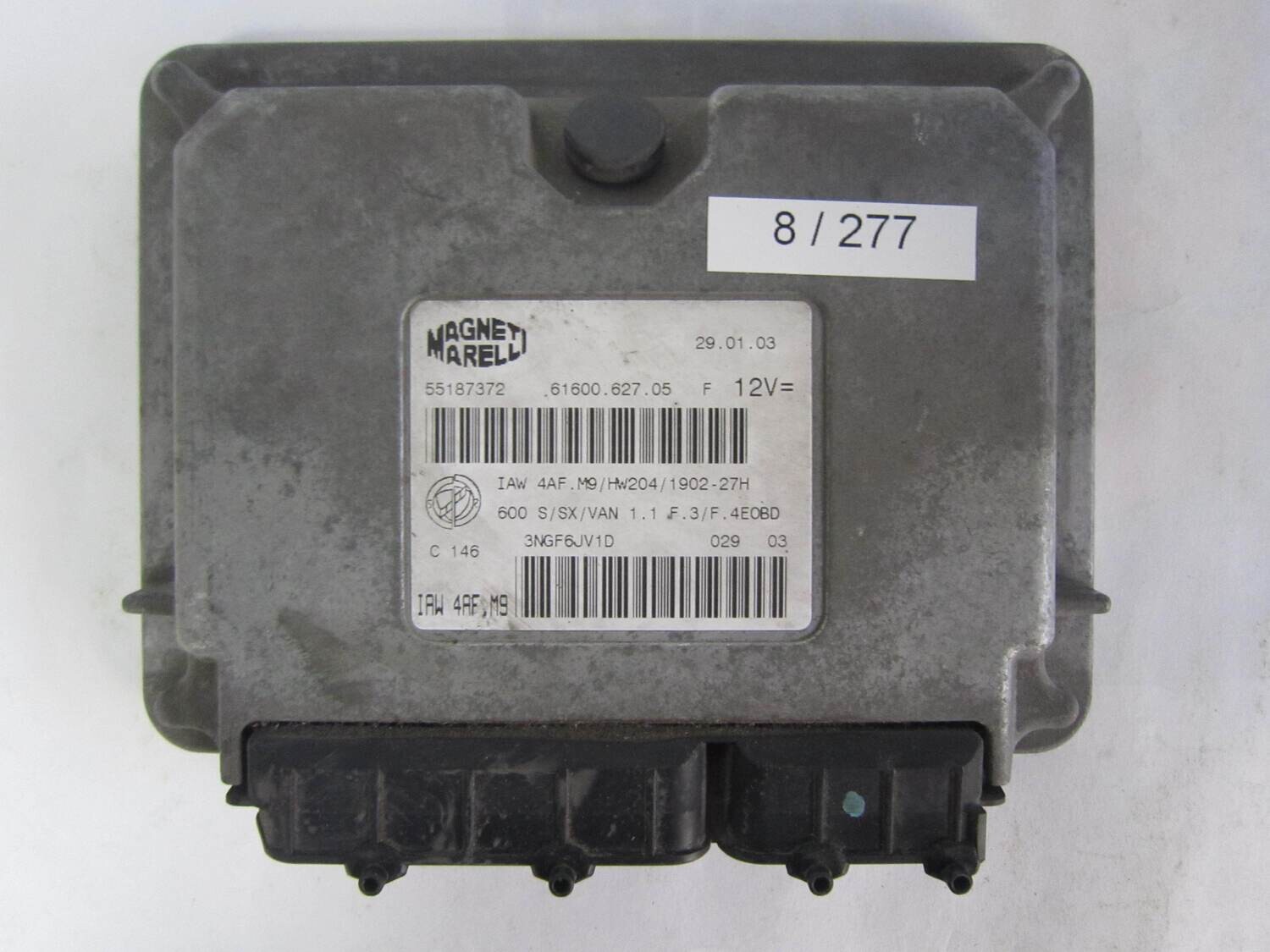8-277 Centralina Motore Magneti Marelli  55187372 61600.627.05 6160062705   IAW 4AF.M9 IAW4AFM9   ALFA ROMEO / FIAT / LANCIA  600 S SX VAN