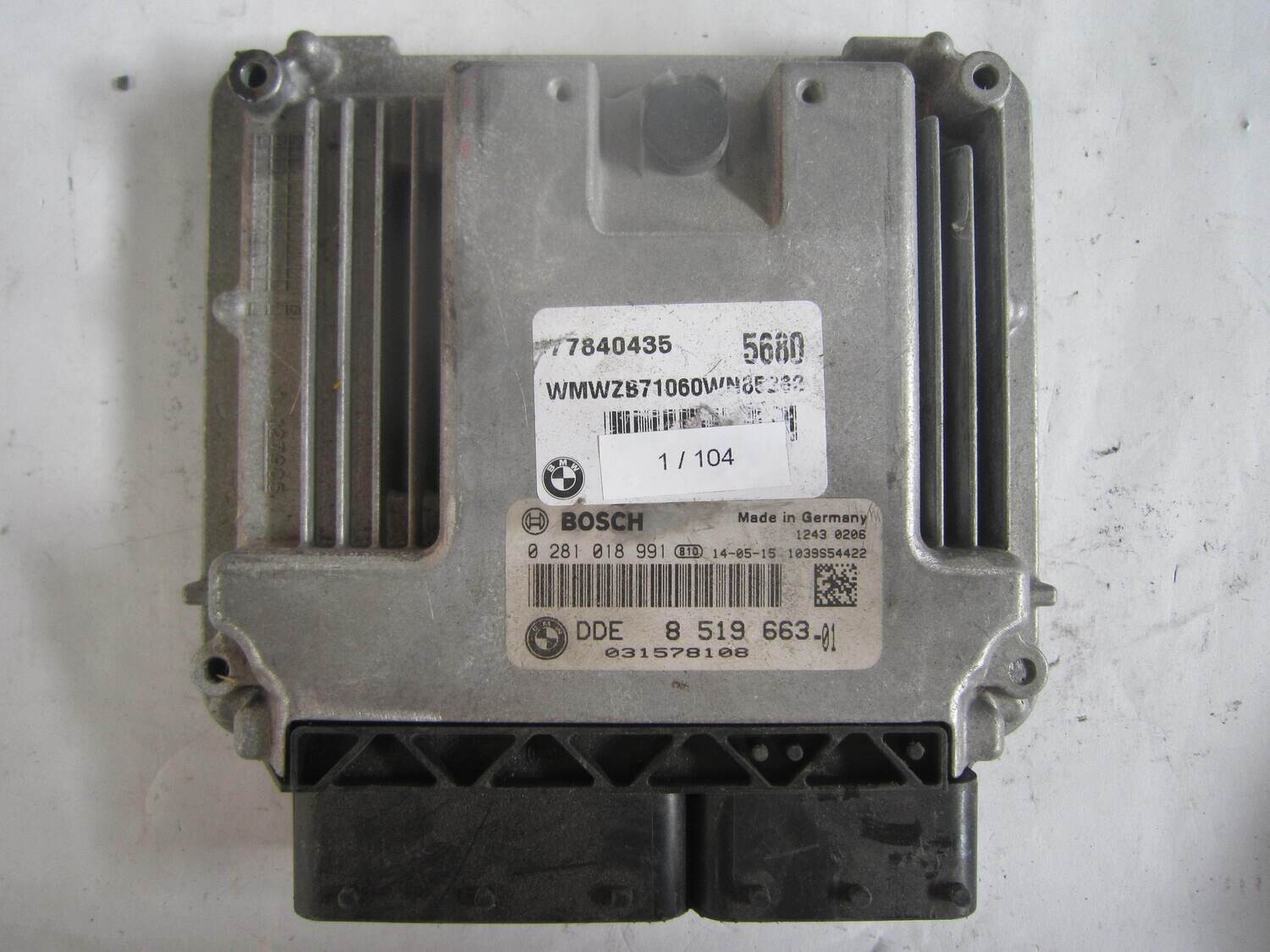 1-104 Centralina Motore Bosch 0 281 018 991 0281018991 1039S54422 DDE 8 519 663 MINI Diesel COOPER B 180 1.6