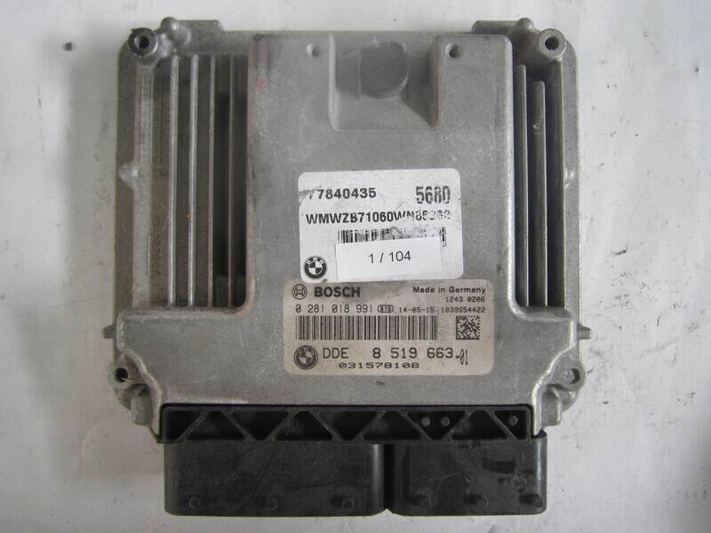 1-104 Centralina Motore Bosch 0 281 018 991 0281018991 1039S54422 DDE 8 519 663 MINI Diesel COOPER B 180 1.6