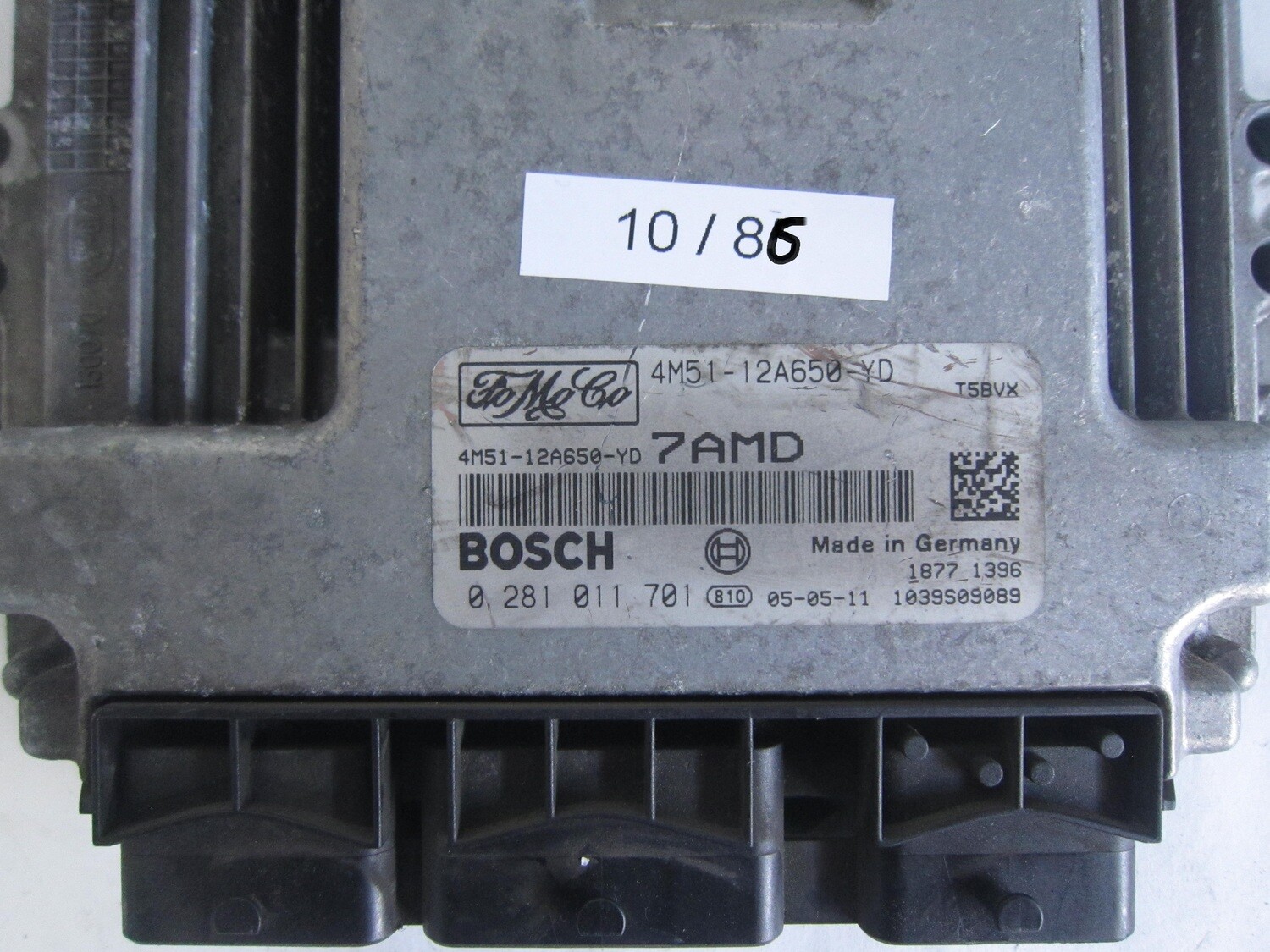 10-86 Centralina Motore Bosch 0281011701 0 281 011 701 4M51-12A650-YD 4M5112A650YD 1039S09089  7AMD    FORD  FOCUS 1.6 TDCI