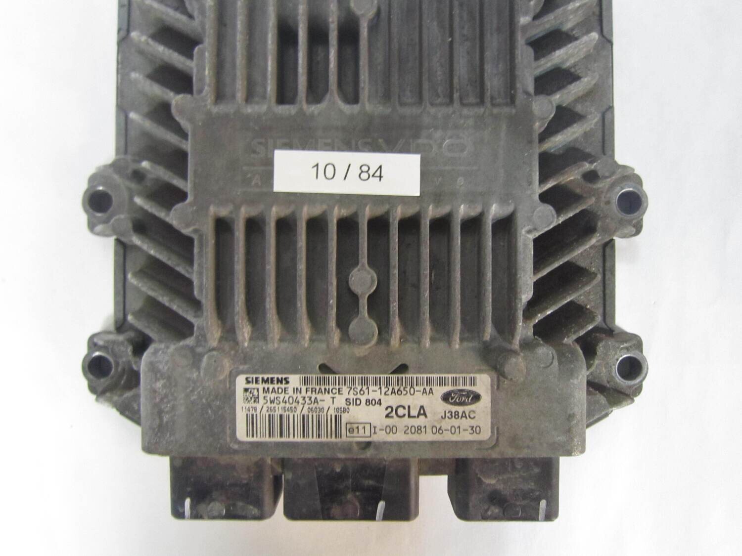 10-84 Centralina Motore Siemens 5WS40433AT 5WS40433A-T 7S61-12A650-AA 7S6112A650AA 2CLA J38AC 2CLAJ38AC SID 804 SID804 _- _ FORD  FIESTA 1.4 TDCI